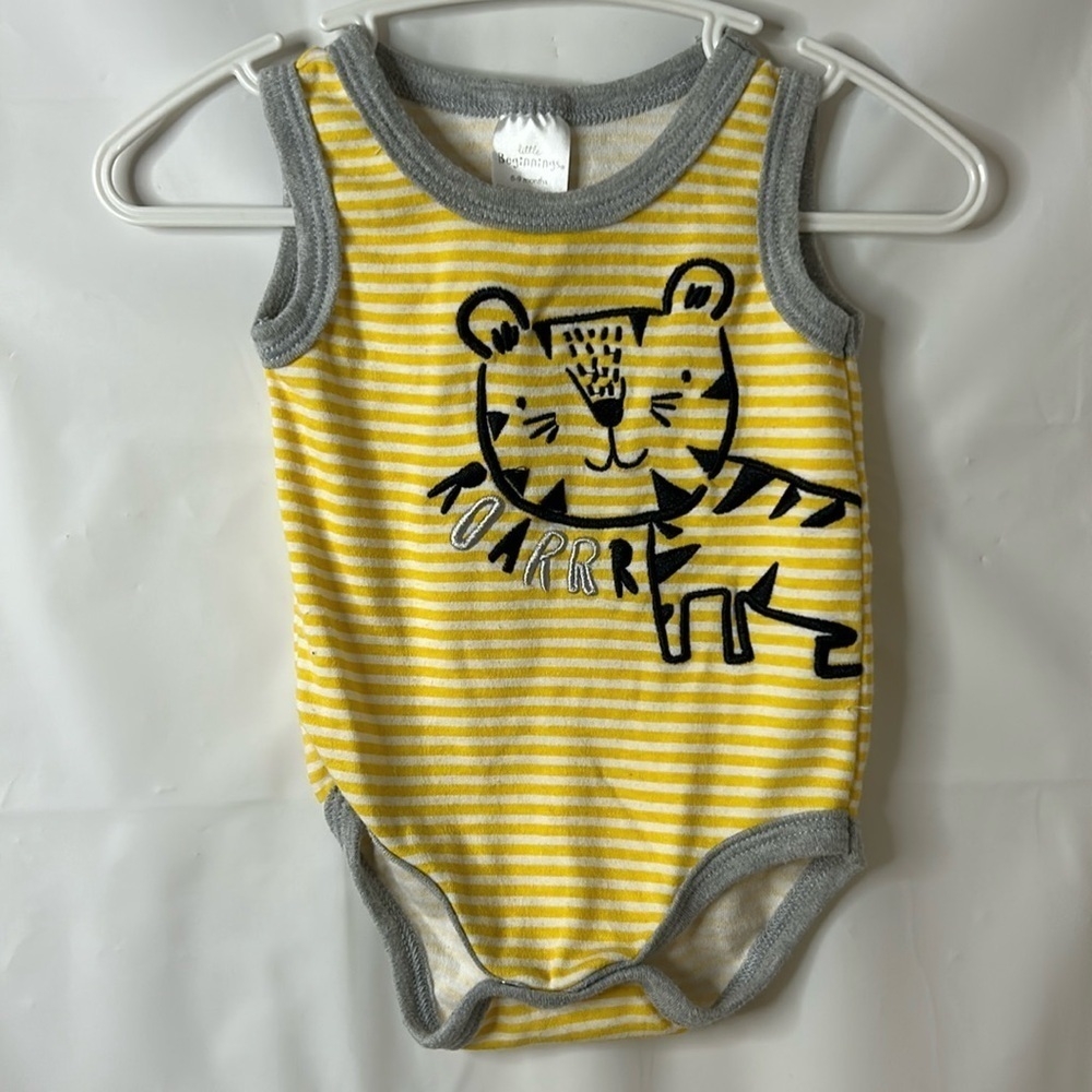 Little beginnings baby clothes body suit duo size 6-9months cotton blend unisex